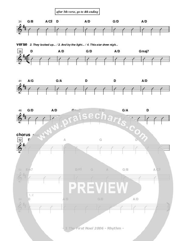 The First Noel Rhythm Chart (Don Chapman)
