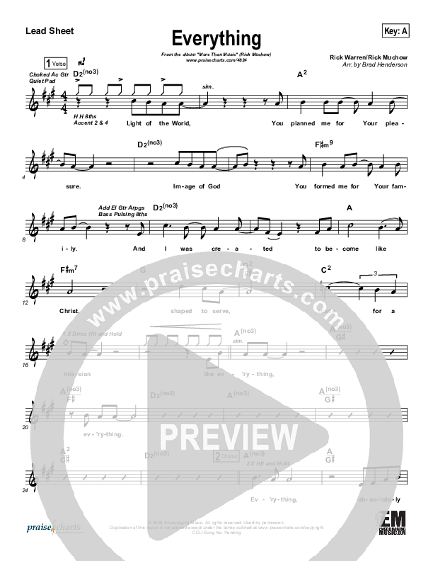 Everything Lead Sheet (Rick Muchow)