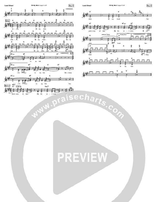 Fill My Mind Lead Sheet (Rick Muchow)