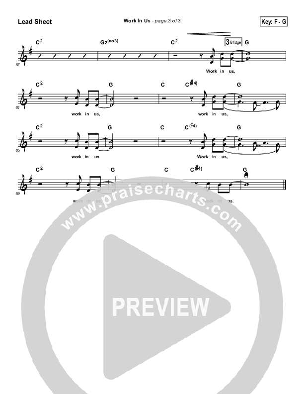 Work In Us Lead Sheet (Rick Muchow)