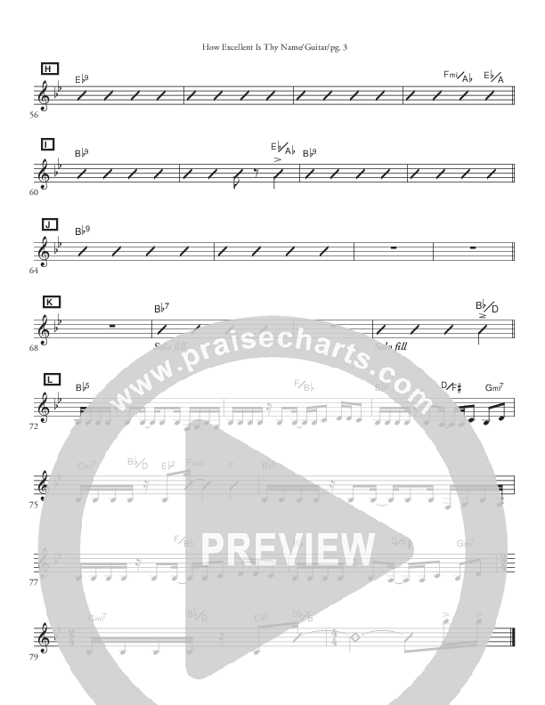 How Excellent Is Thy Name (Instrumental) Guitar (John Carlson)