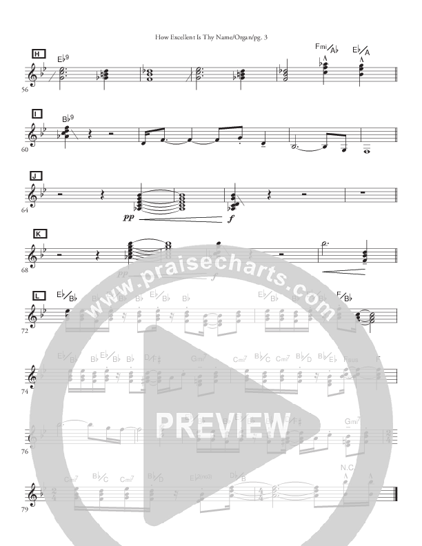 How Excellent Is Thy Name (Instrumental) Organ (John Carlson)