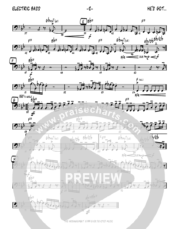 He's Got The Whole World (Instrumental) Bass Guitar (John Carlson)