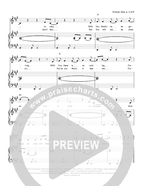 Forever God Lead & Piano (Sovereign Grace)