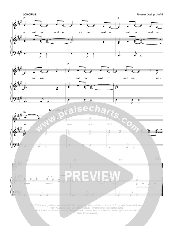 Forever God Lead & Piano (Sovereign Grace)