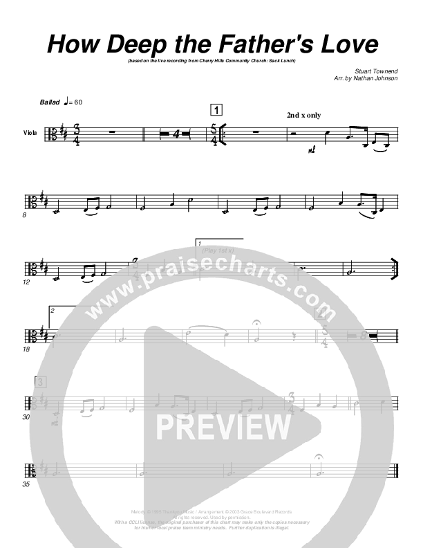 How Deep The Father's Love For Us Viola (Cherry Hills Community Church)