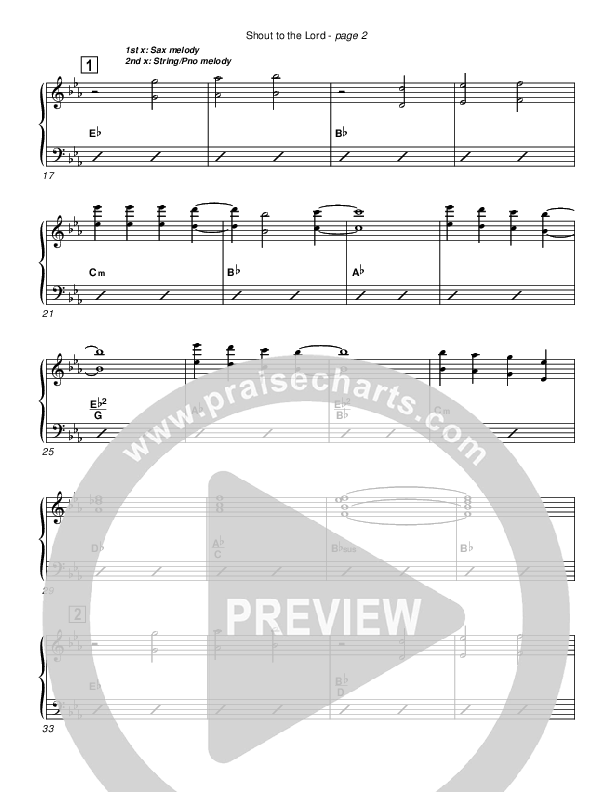 Shout To The Lord Piano Sheet (Cherry Hills Community Church)