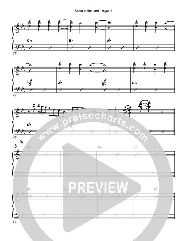 Shout To The Lord Piano Sheet (Cherry Hills Community Church)