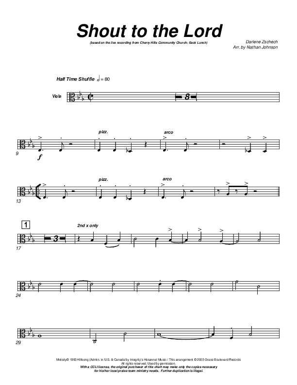 Shout To The Lord Viola (Cherry Hills Community Church)