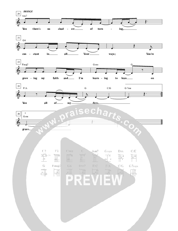 Joy In My Morning Lead Sheet (Sovereign Grace)