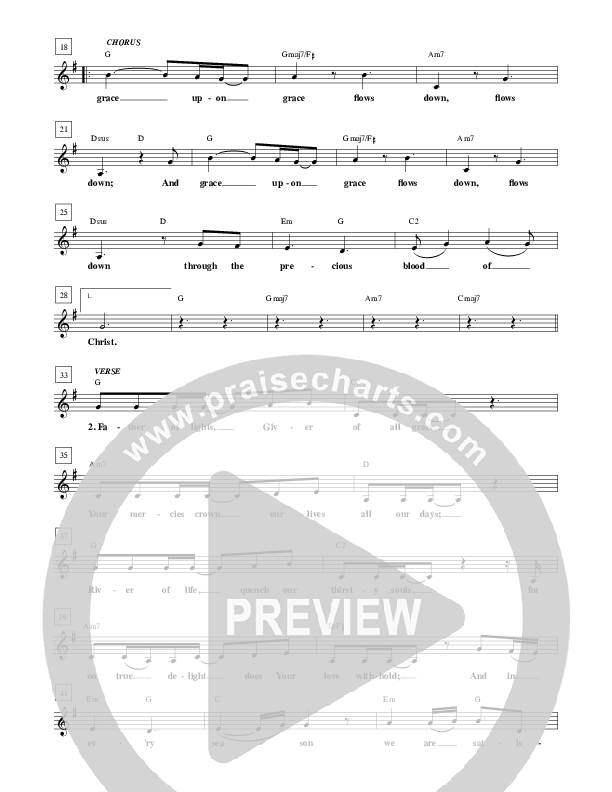 Through The Precious Blood Lead Sheet (Sovereign Grace)