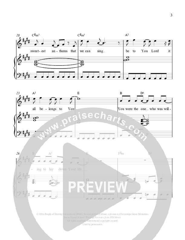 The Highest Glory Piano/Vocal (Sovereign Grace)