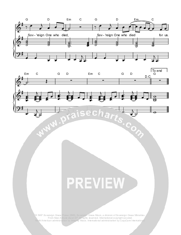 We Sing Your Mercies Piano/Vocal (Sovereign Grace)