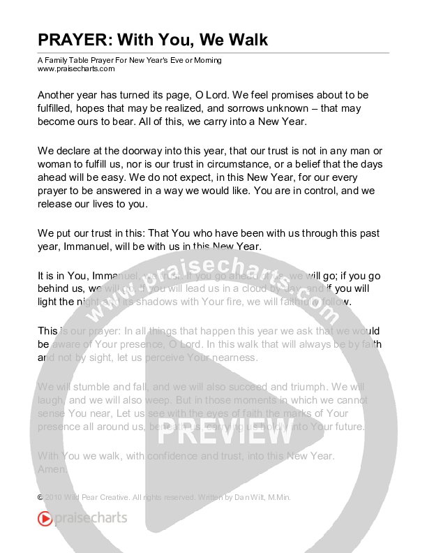 With You We Walk (Reading) Reading (Dan Wilt)