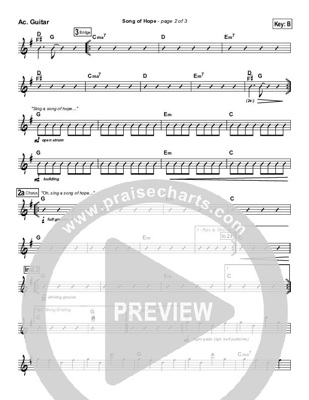 Song Of Hope Acoustic Guitar (Robbie Seay)