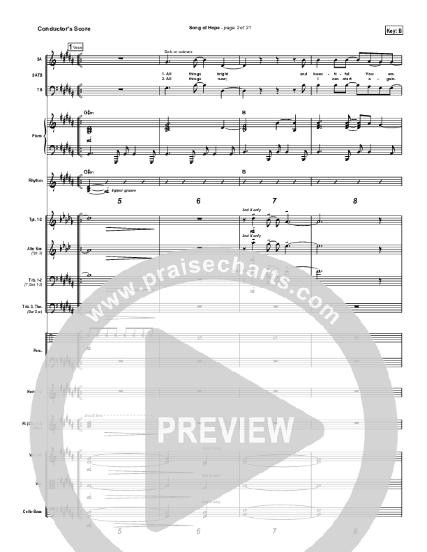 Song Of Hope Conductor's Score (Robbie Seay)