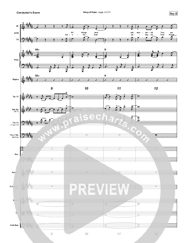 Song Of Hope Conductor's Score (Robbie Seay)