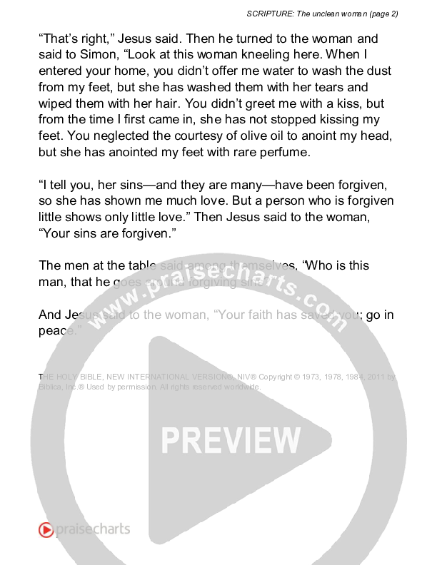 The Unclean Woman (Luke 7) Reading (Scripture)