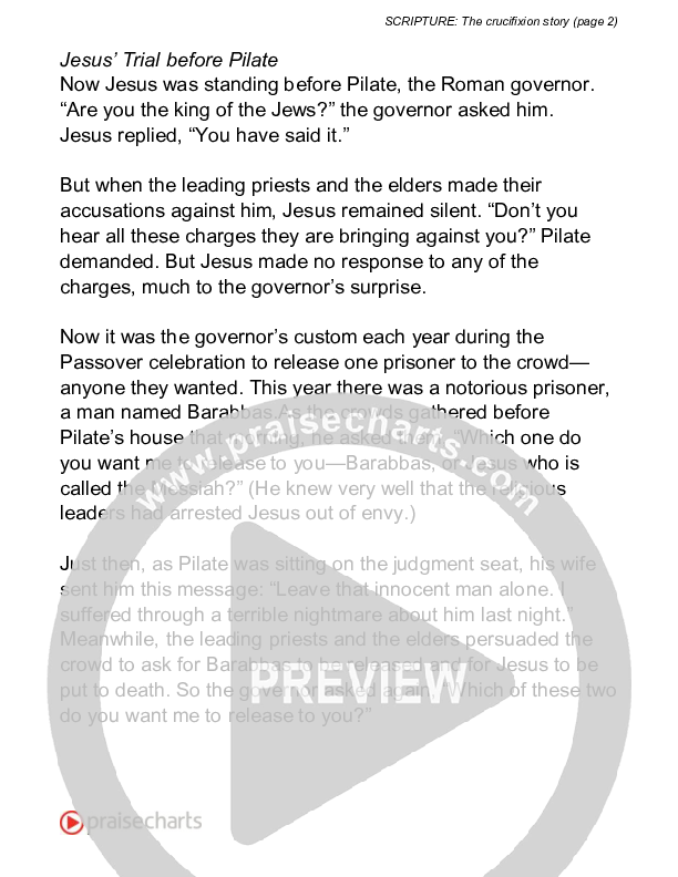 The Crucifixion Story (Matthew 27) Reading (Scripture)