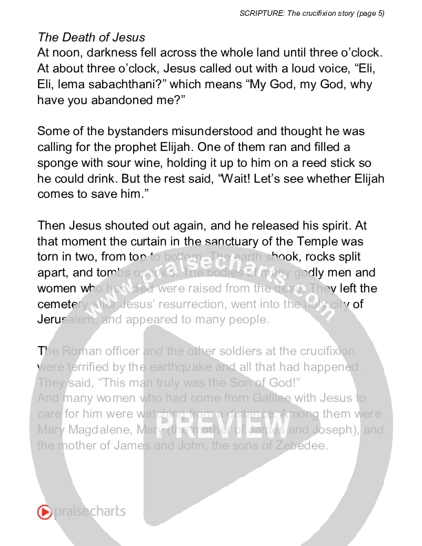 The Crucifixion Story (Matthew 27) Reading (Scripture)