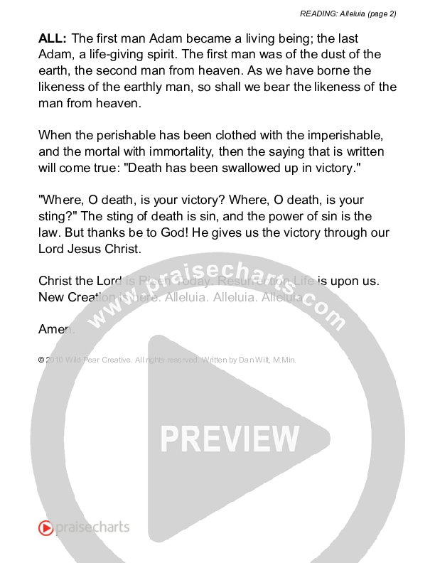 Alleluia (Reading) Reading (Dan Wilt)