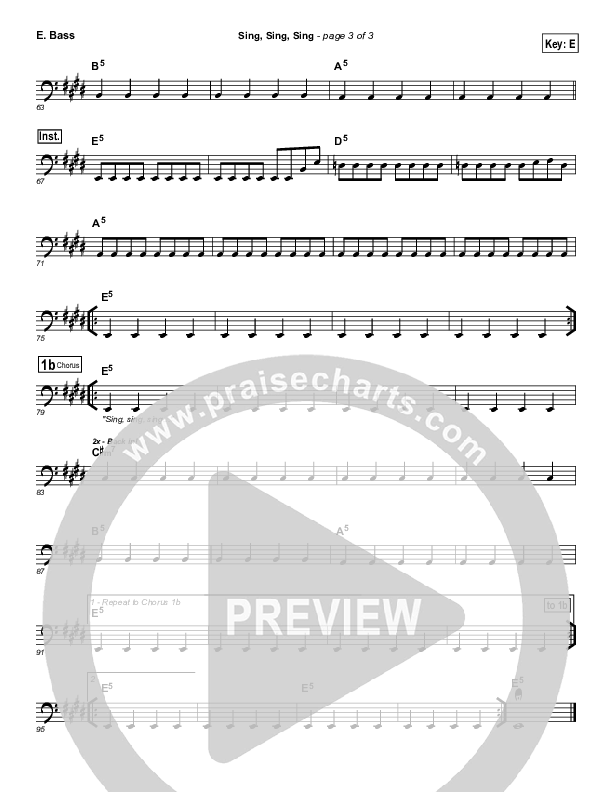 Sing Sing Sing Bass Guitar (Chris Tomlin / Passion)