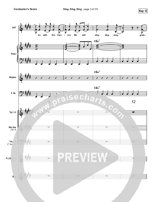 Sing Sing Sing Conductor's Score (Chris Tomlin / Passion)