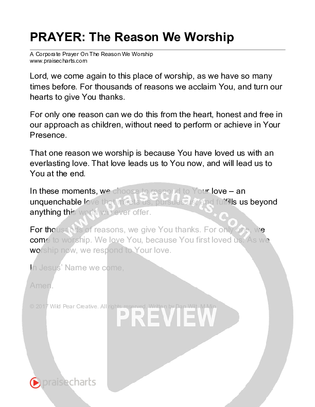 The Reason We Worship (Reading) Reading (Dan Wilt)