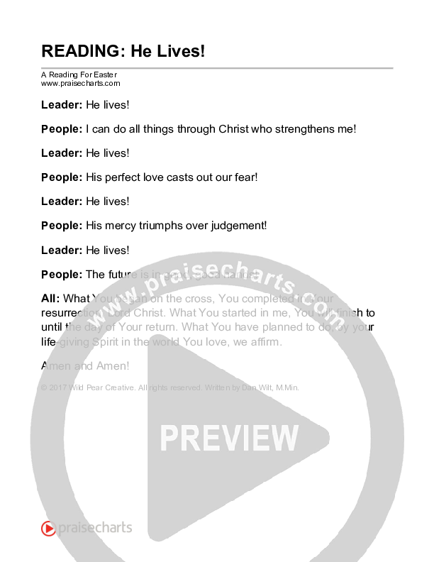 He Lives (Reading) Reading (Dan Wilt)