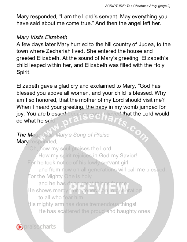 The Christmas Story (Luke 1) Reading (Scripture)