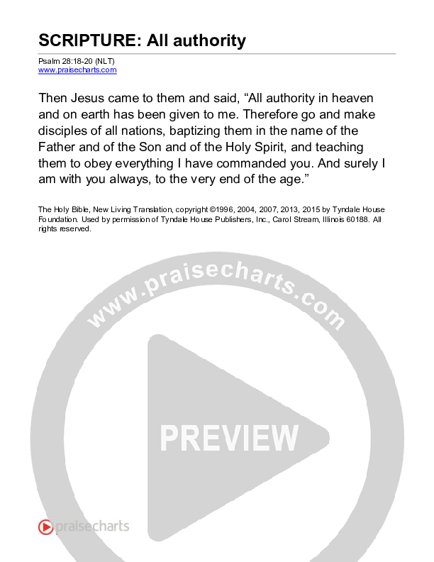 All Authority (Matthew 28) Reading (Scripture)