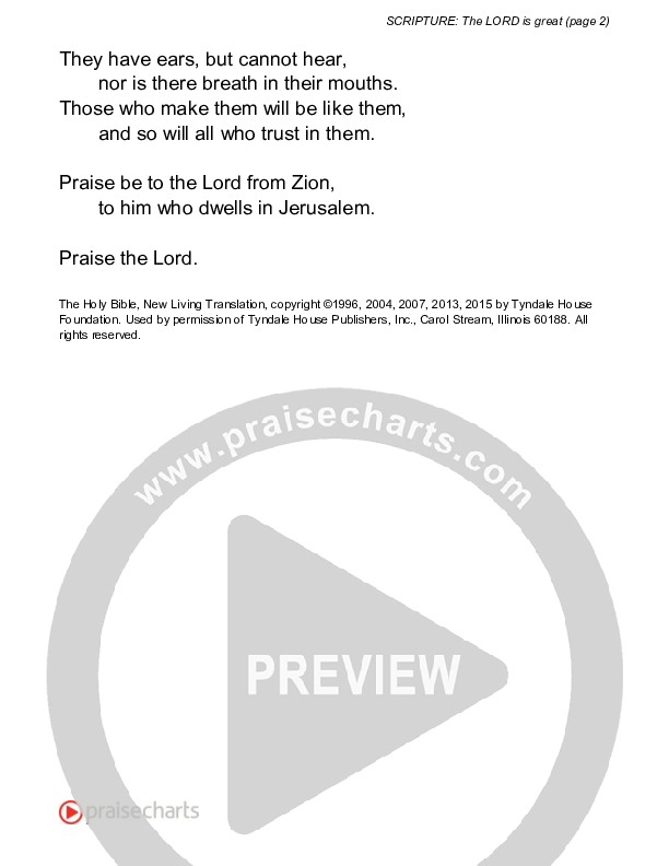 The Lord Is Good (Psalm 135) Reading (Scripture)