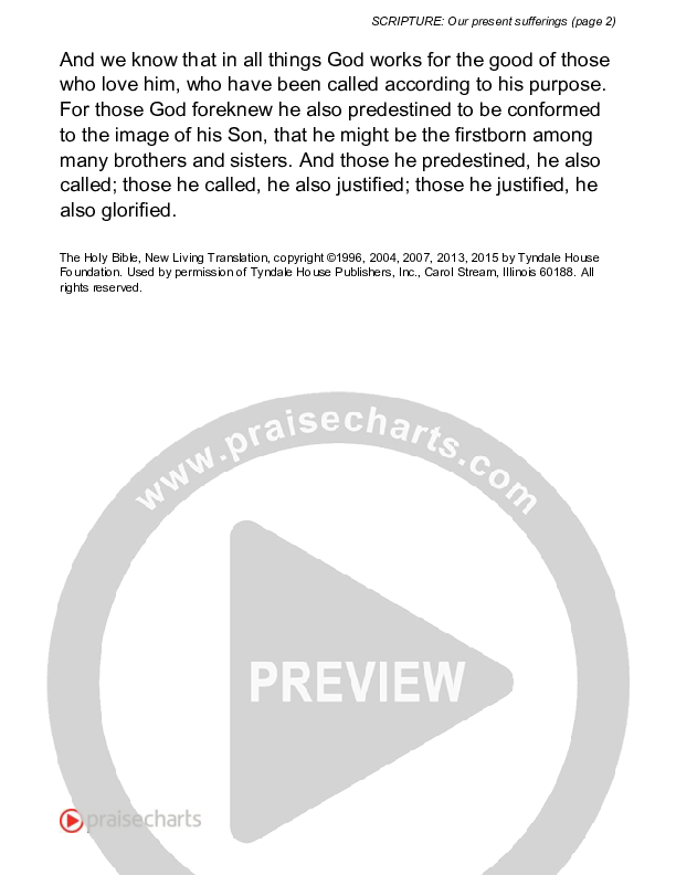 Our Present Sufferings (Romans 8) Reading (Scripture)