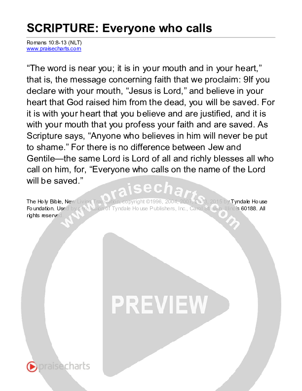 Everyone Who Calls (Romans 10) Reading (Scripture)
