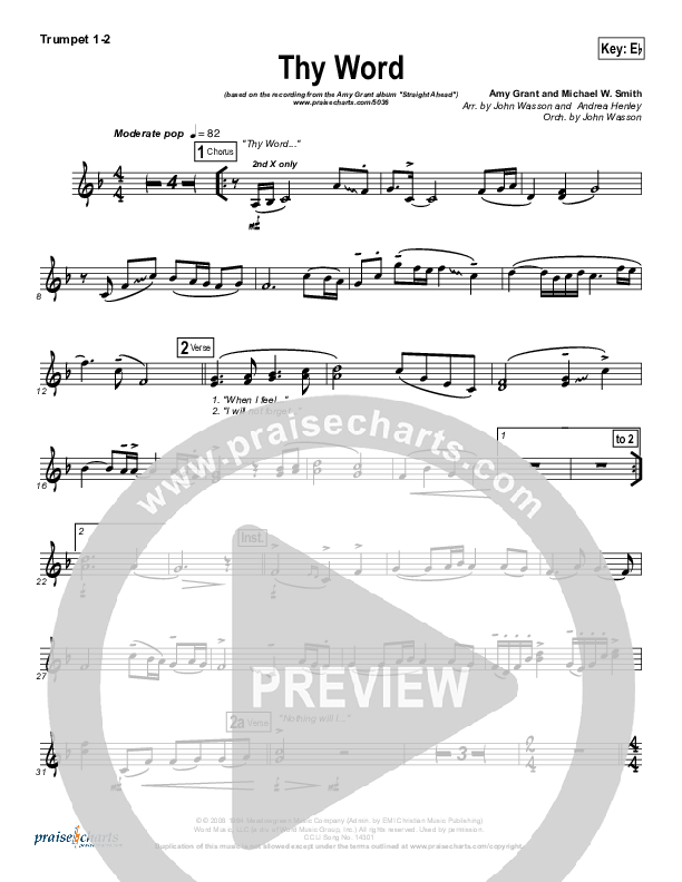 Thy Word Trumpet 1,2 (Amy Grant)