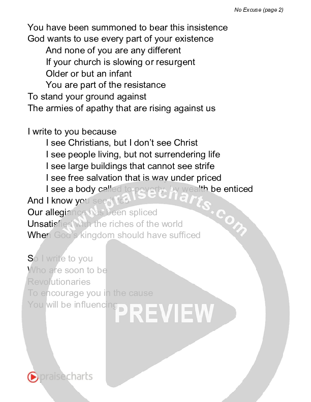 No Excuse (Reading) Reading (David Bowden Readings)