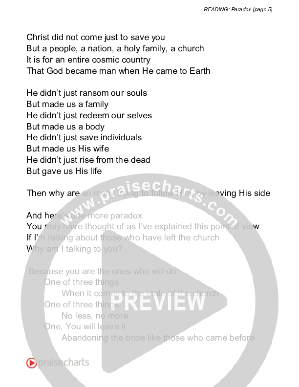 Paradox (Reading) Reading (David Bowden Readings)