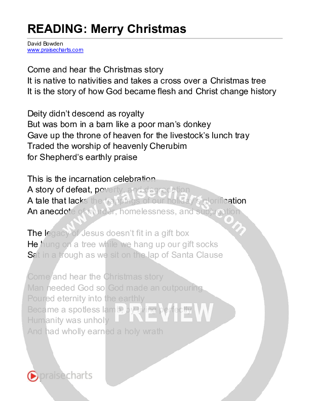 Merry Christmas (Reading) Reading (David Bowden Readings)