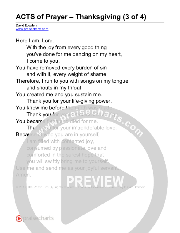 Acts Of Prayer - Supplication (Reading) Reading (David Bowden Readings)