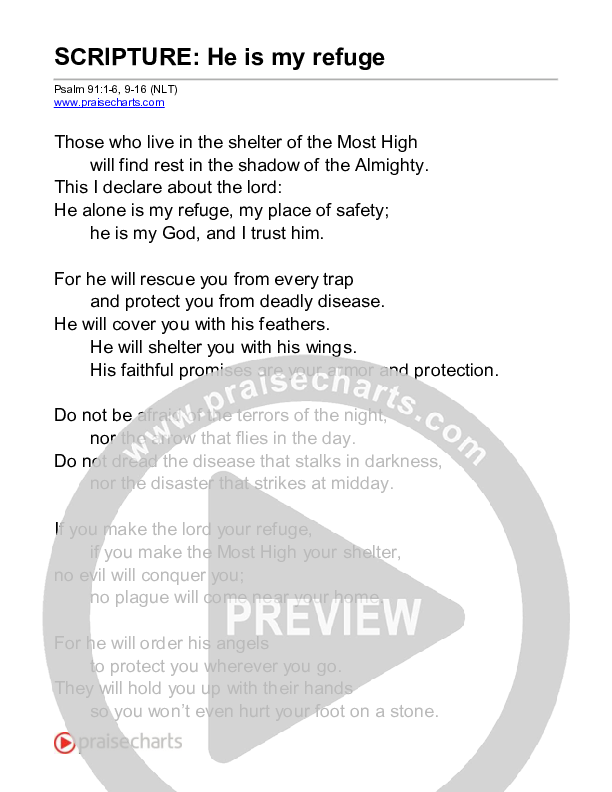 He Is My Refuge (Psalm 91) Reading (Scripture)
