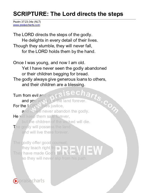 The Lord Directs The Steps (Psalm 37) Reading (Scripture)