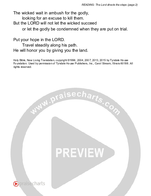 The Lord Directs The Steps (Psalm 37) Reading (Scripture)