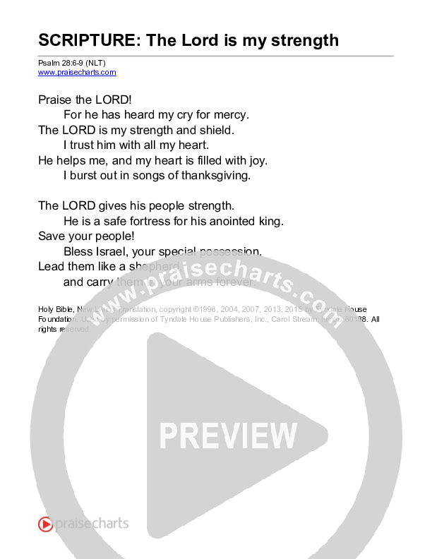 The Lord Is My Strength (Psalm 28) Reading (Scripture)
