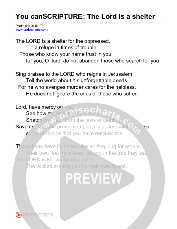 The Lord Is A Shelter (Psalm 9) Reading (Scripture)