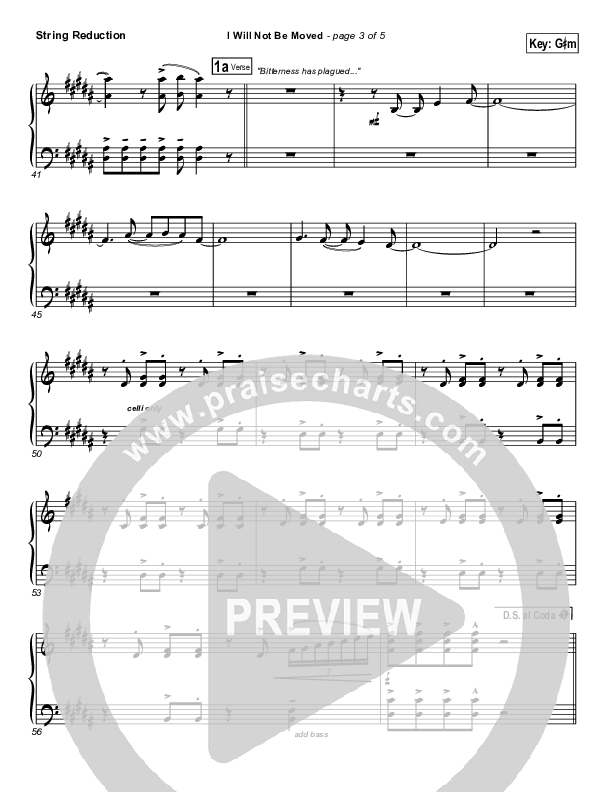 I Will Not Be Moved Synth Strings (Natalie Grant)