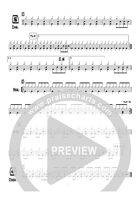 Alive In You (Instrumental) Rhythm Chart (Hillsong Worship)