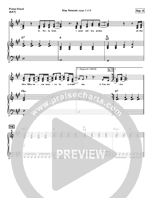 Stay Amazed Piano/Vocal Pack (Klaus)