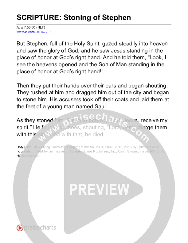 Stoning Of Stephen (Acts 7) Reading (Scripture)