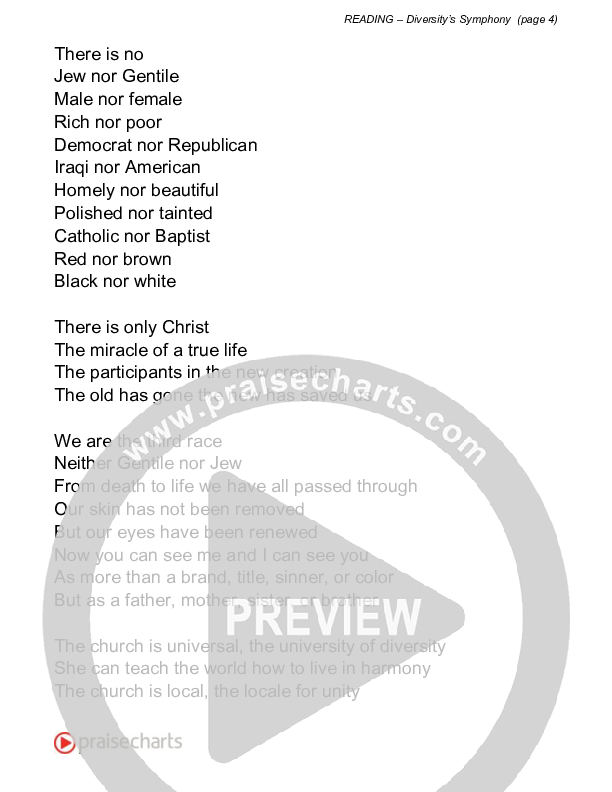 Diversity's Symphony (Reading) Reading (David Bowden Readings)