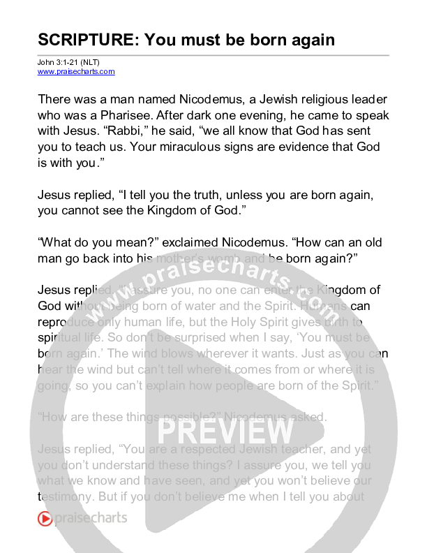 You Must Be Born Again (John 3) Reading (Scripture)